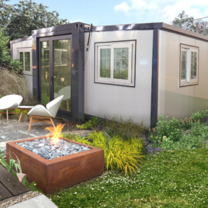 Home duo mod – 20' expandable container home | 2 bedroom | full bath, kitchen, dinette & living room | 385 sf tiny home