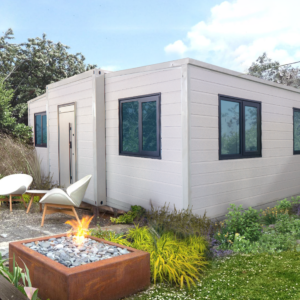 Home duo mod – 20' expandable container home | 2 bedroom | full bath, kitchen, dinette & living room | 385 sf tiny home